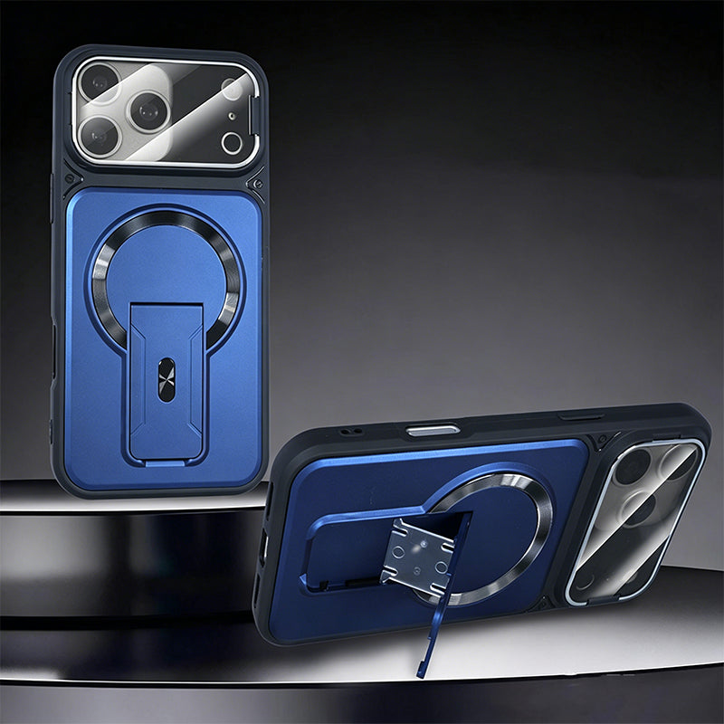 Multifunctional Lens Protection Case with Invisible Stand & Camera Protection for iPhone