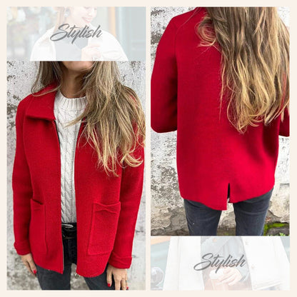 🎁Hot-Sale:50% OFF🔥Women's Knitted Zipper Coat With Pockets