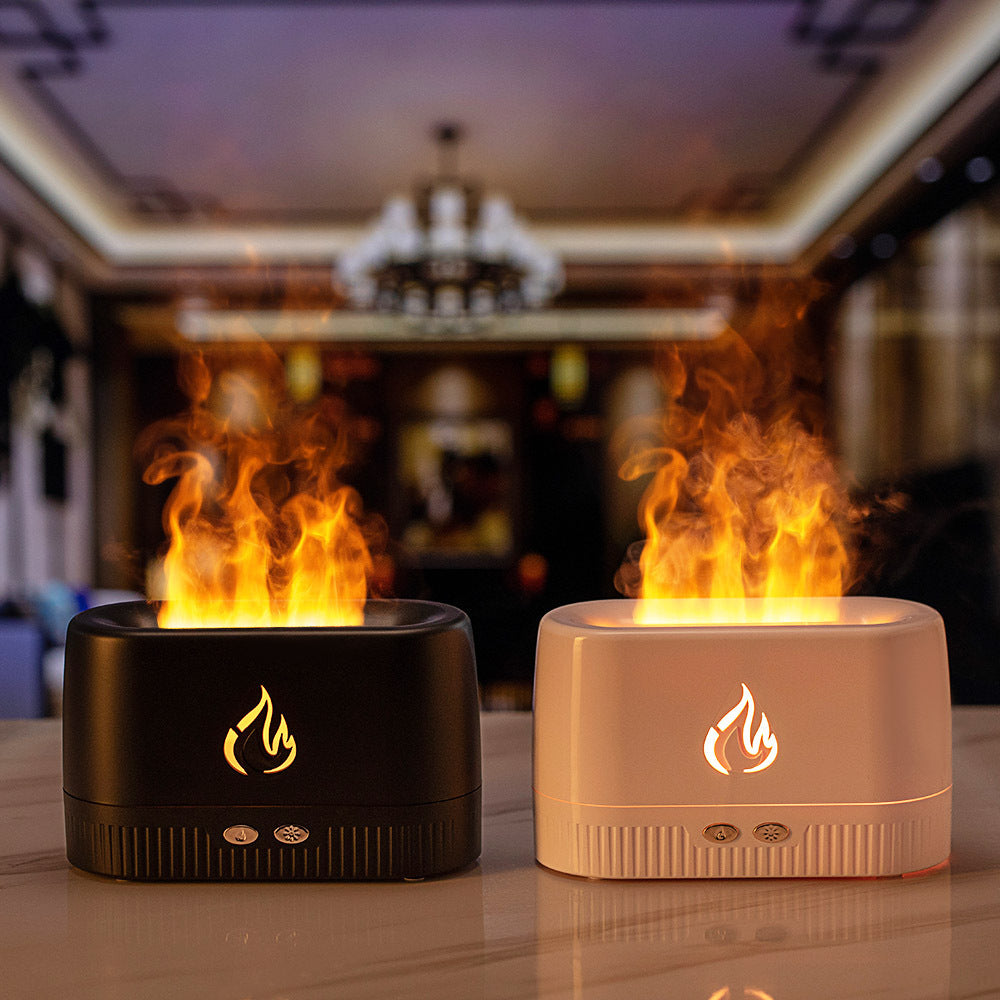 ❄️Relieves winter dryness☃️Aromatherapy Diffuser with Flame Light