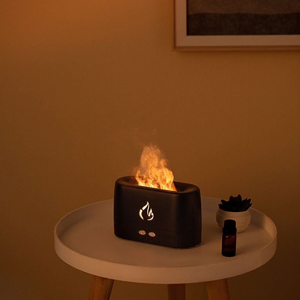 ❄️Relieves winter dryness☃️Aromatherapy Diffuser with Flame Light