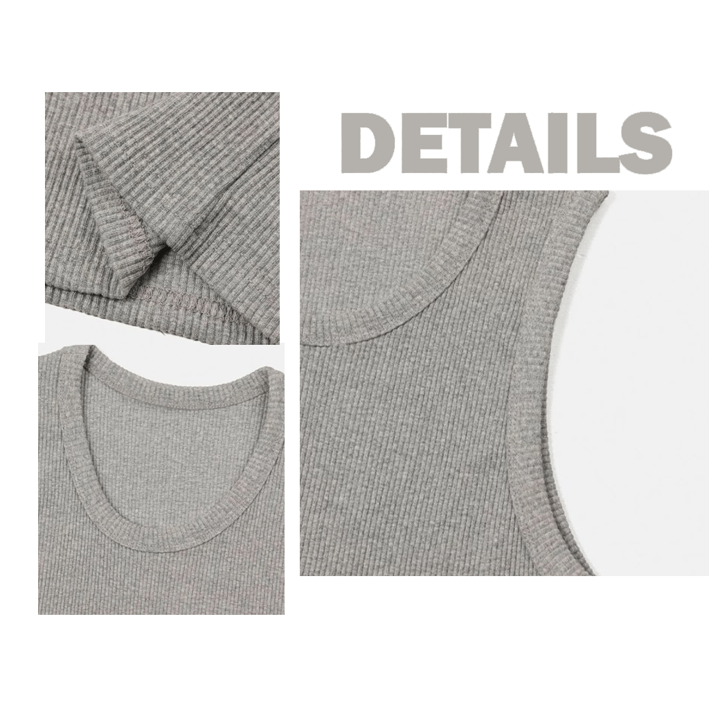 Men's Wide Strap Ribbed Tank Top