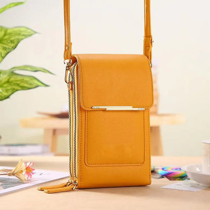 🏆👜📱 Simple and elegant women's touchscreen crossbody phone wallet