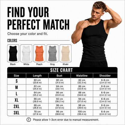 Men's Wide Strap Ribbed Tank Top