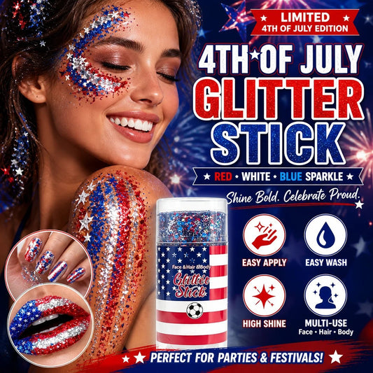 🎉Festival celebrations ⚽ Red, White & Blue Body & Hair Sparkle