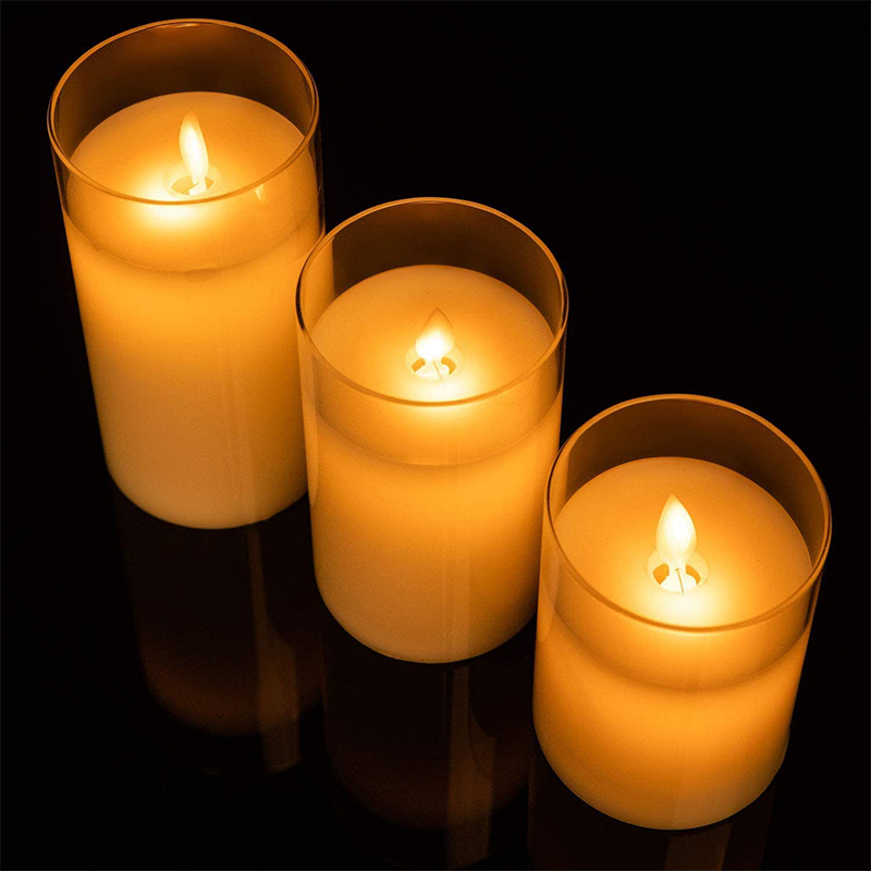 🎅Flickering Flameless Candles with Glass Holder🎅