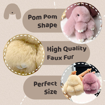 🎅Christmas Pre-sale🎁🐰Handmade Soft Bunny Pom Pom Charms (🎁Boxed Edition)