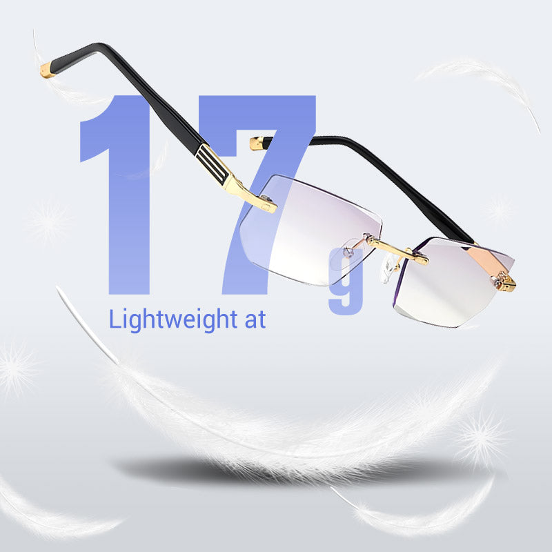 ✨Sapphire high hardness✨Anti blue progressive Far And Near Dual-Use Reading Glasses
