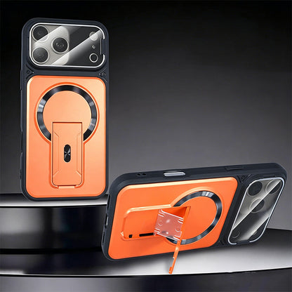 Multifunctional Lens Protection Case with Invisible Stand & Camera Protection for iPhone