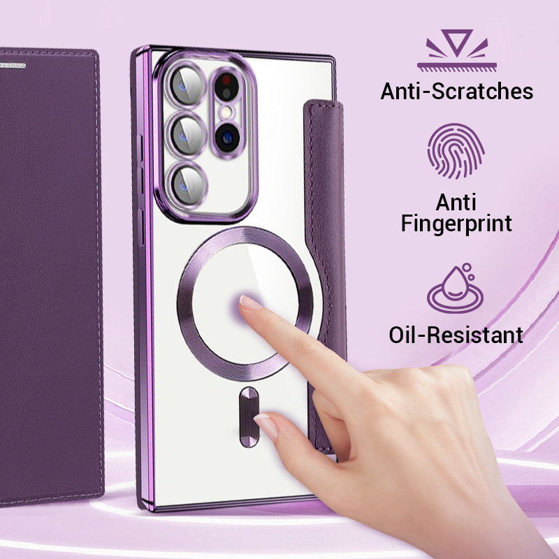 2025 New leather textured flip mobile phone case for Samsung