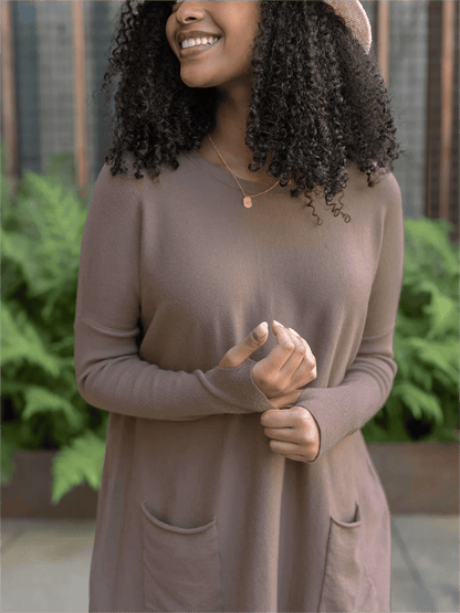 🍁New for autumn✨LONG SLEEVE THUMBHOLE SWEATER POCKET TUNIC