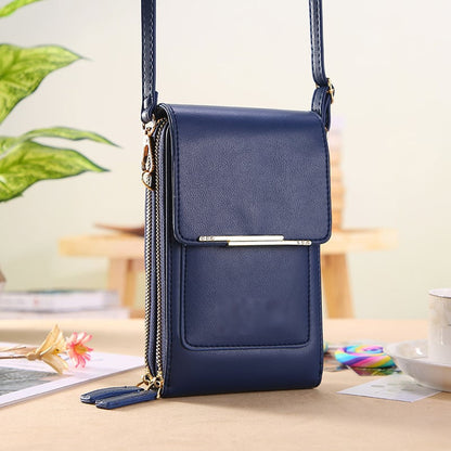 🏆👜📱 Simple and elegant women's touchscreen crossbody phone wallet