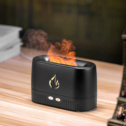 ❄️Relieves winter dryness☃️Aromatherapy Diffuser with Flame Light