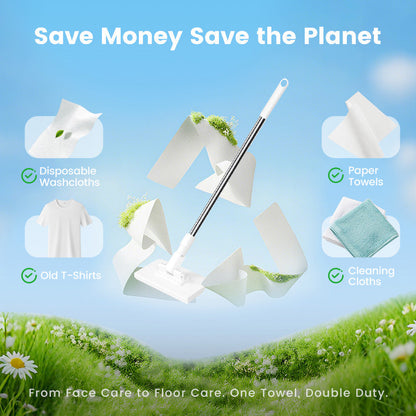 💦Last Day Sales 50% OFF🧹Disposable Dust Mop with 4 Reusable Cloths