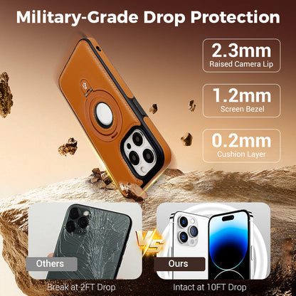 Full Faux Leather Shockproof Magnetic Case for iPhone