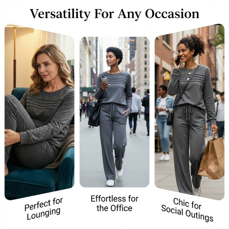 🥳💞 Over 45,000 sold 🔥 50% off 💥 Women's Casual Set: Top & Drawstring Pants 👕👖