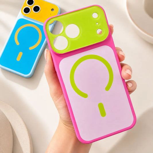 🌞🌈SUMMER HOT SALE💥95K+ SOLD!📱Trendy iPhone Case Hot Sale | Dopamine Color Block MagSafe Case – Ultra-Slim Matte Hard PC Cover for iPhone 17 Pro Max UK🇬🇧