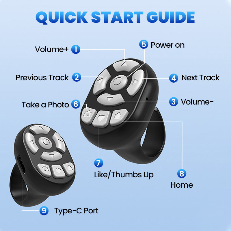 ✨Brand new🎉Fingertip Wireless Bluetooth Remote Control