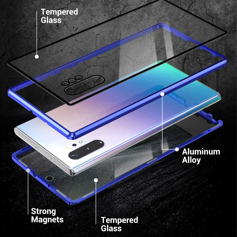 🔥Custodia magnetica anti-sbirciatina in vetro temperato bifacciale per telefono Samsung serie S25-21