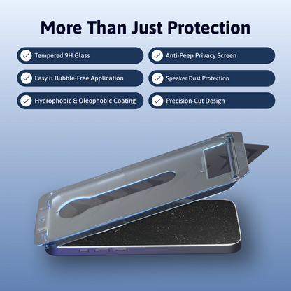 🔥50% OFF🔥4K HD/Anti-Peeping Tempered Glass Screen Protector with Auto Dust-elimination Installation for iPhone