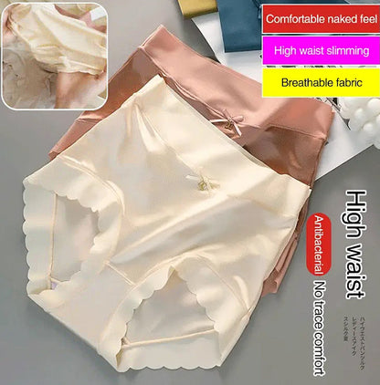 3PCS Satin ice Silk Seamless Tummy Control Panties🌸