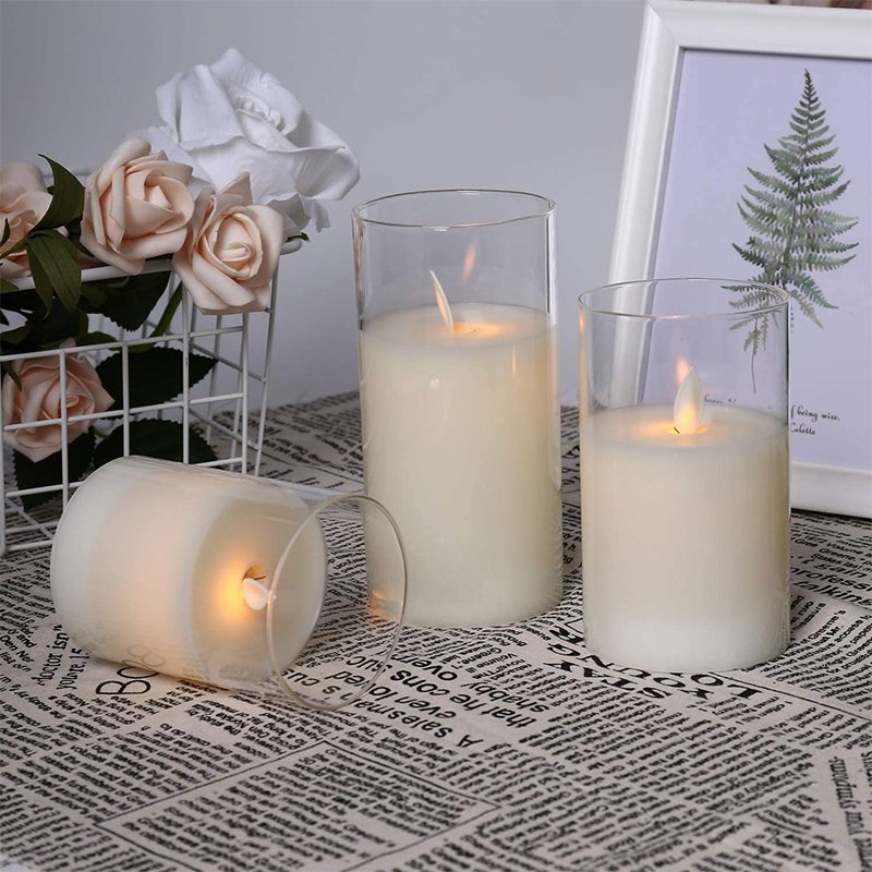 🎅Flickering Flameless Candles with Glass Holder🎅