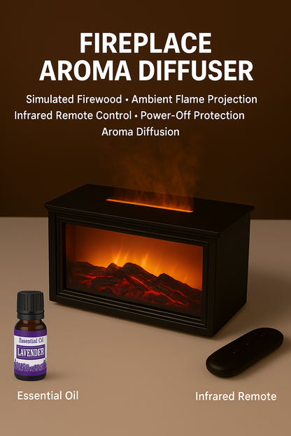 🔥🎁Fireplace Flame Diffuser Humidifier with Remote🔥