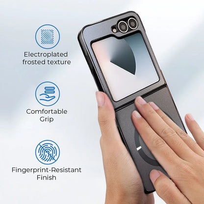 Electroplated Frosted Magnetic Cover for Samsung Galaxy Z Flip 3/4/5/6/7