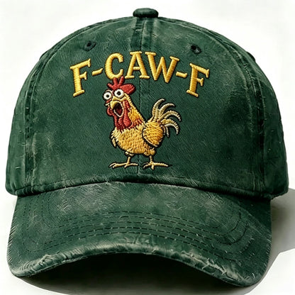 Retro Rooster Print Baseball Cap