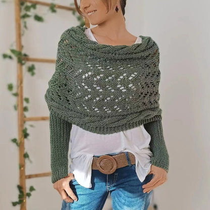 🍁New for autumn✨Knitted Cable Wrap Shrugs For Women