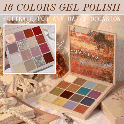16 Color Solid Canned Nail Polish Gel Nail Salon Gel Semi Permanent Varnishes Hybrid Nails Gel For Nail Art UV LED