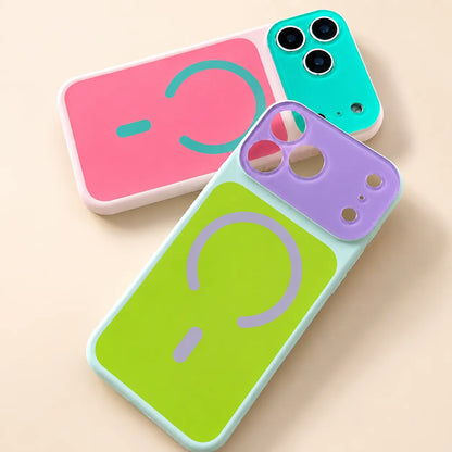 🌞🌈SUMMER HOT SALE💥95K+ SOLD!📱Trendy iPhone Case Hot Sale | Dopamine Color Block MagSafe Case – Ultra-Slim Matte Hard PC Cover for iPhone 17 Pro Max UK🇬🇧