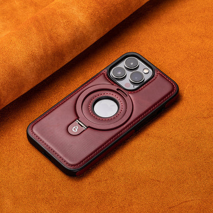 Full Faux Leather Shockproof Magnetic Case for iPhone