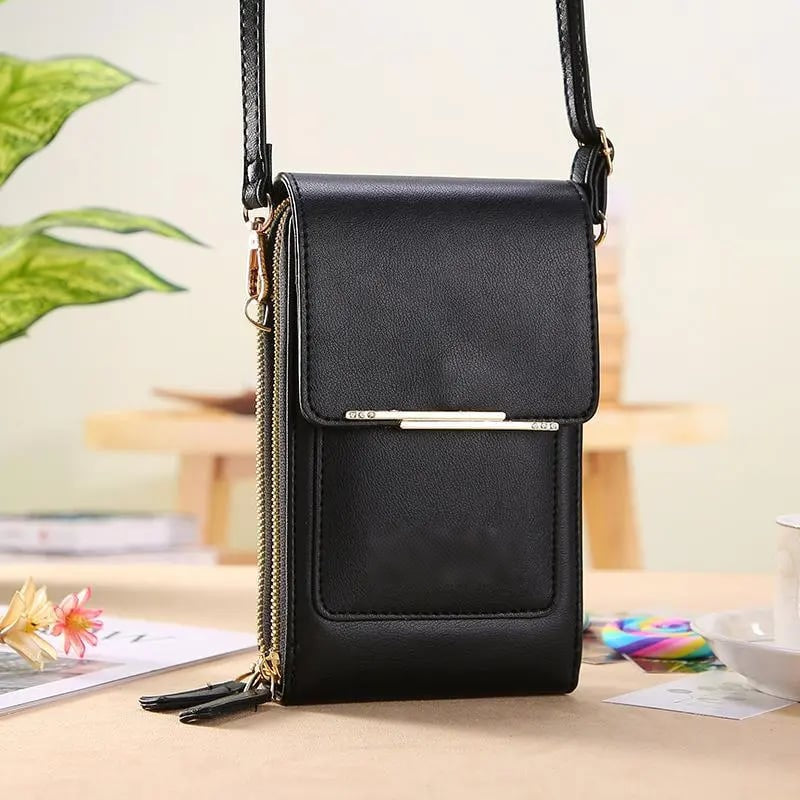 🏆👜📱 Simple and elegant women's touchscreen crossbody phone wallet