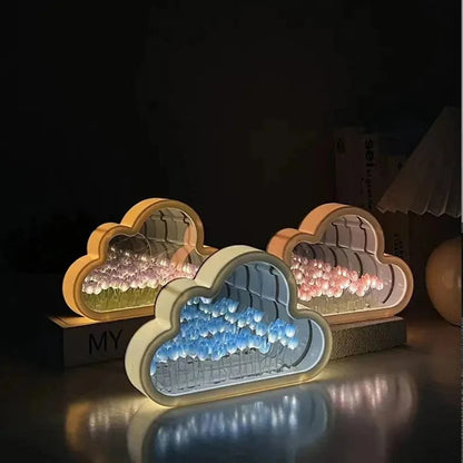 🎅Christmas Specials🎁Magic Cube DIY Tulip Mirror Light(Cloud Shapes)