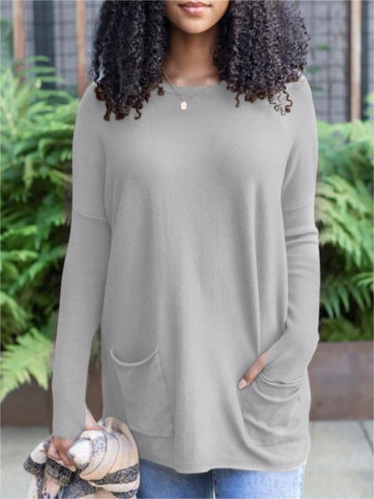 🍁New for autumn✨LONG SLEEVE THUMBHOLE SWEATER POCKET TUNIC