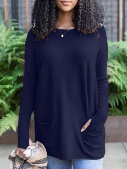 🍁New for autumn✨LONG SLEEVE THUMBHOLE SWEATER POCKET TUNIC