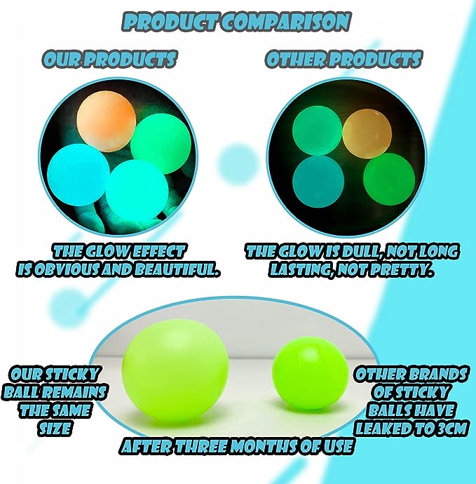 🔥Winter indoor sports🔥Glow-in-the-dark decompression ceiling balls