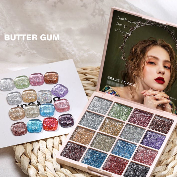 16 Color Solid Canned Nail Polish Gel Nail Salon Gel Semi Permanent Varnishes Hybrid Nails Gel For Nail Art UV LED