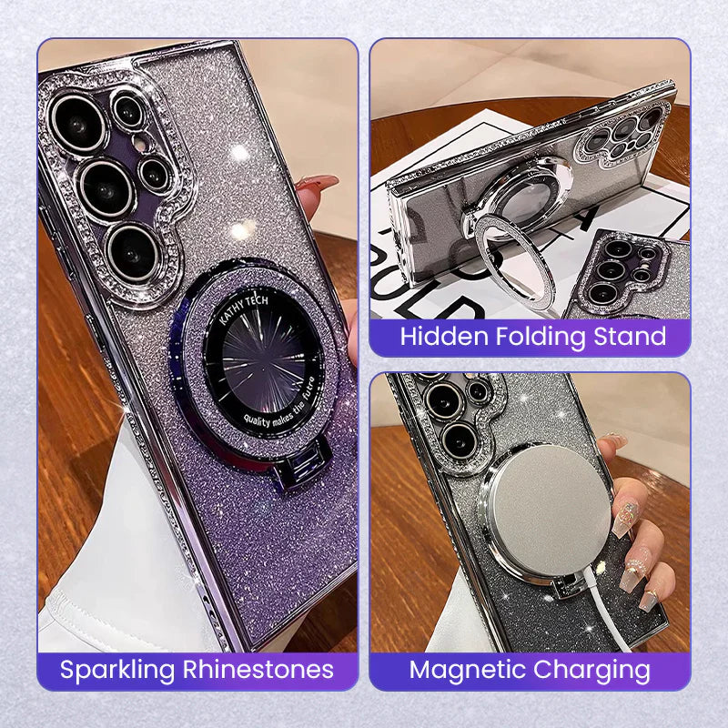 ✨Dazzling Folding Bracket That Sparkles Case Cover for Samsung S Series