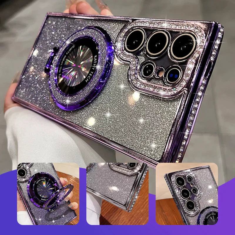 ✨Dazzling Folding Bracket That Sparkles Case Cover for Samsung S Series