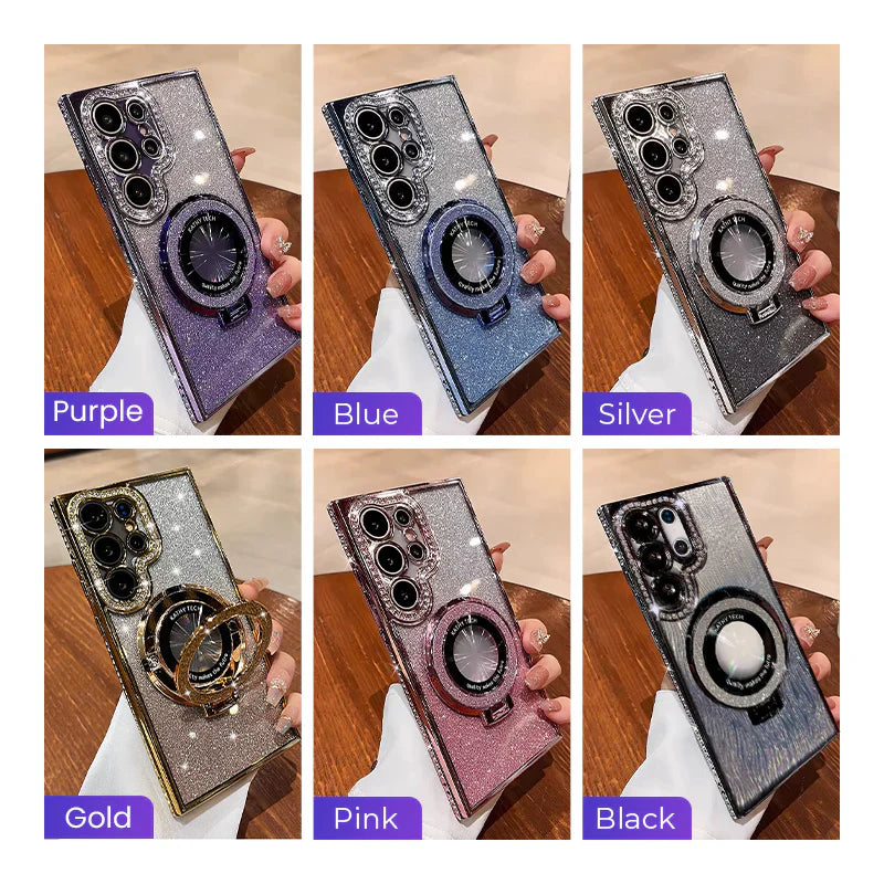 ✨Dazzling Folding Bracket That Sparkles Case Cover for Samsung S Series