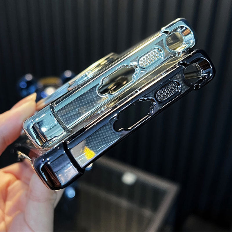 Transparent Anti-Drop Phone Case with Rotating Stand for Galaxy Series/S22-S24