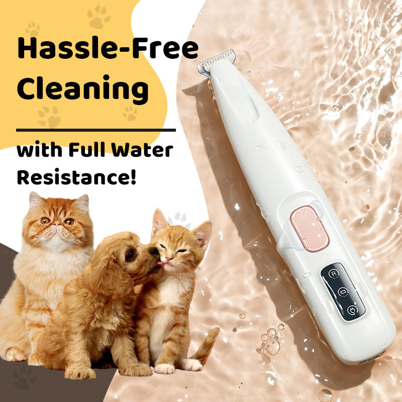 Waterproof Rechargeable Pet Shaver with LED Light