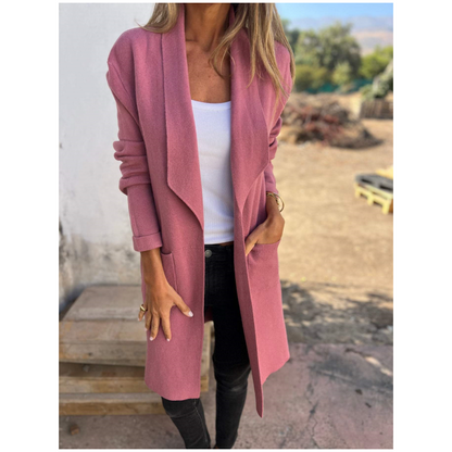 ❤️Black Friday Series 💕Lapel Collar Casual Long-Sleeved Open-Front Sweater