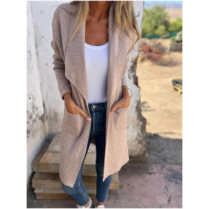 ❤️Black Friday Series 💕Lapel Collar Casual Long-Sleeved Open-Front Sweater