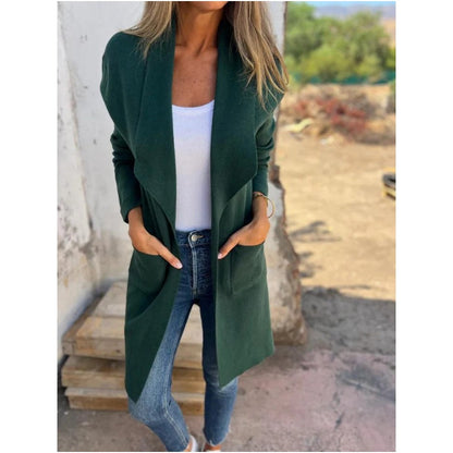 ❤️Black Friday Series 💕Lapel Collar Casual Long-Sleeved Open-Front Sweater