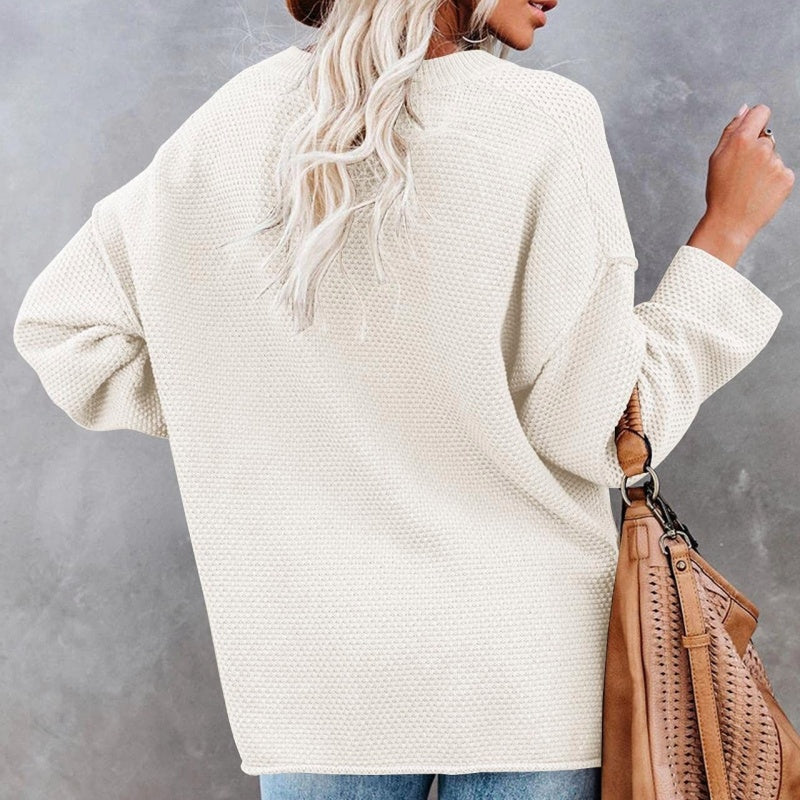 🍁New for autumn✨Henley Waffle Knit Sweater
