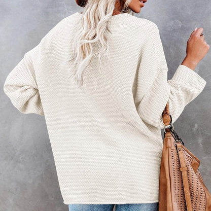 🍁New for autumn✨Henley Waffle Knit Sweater