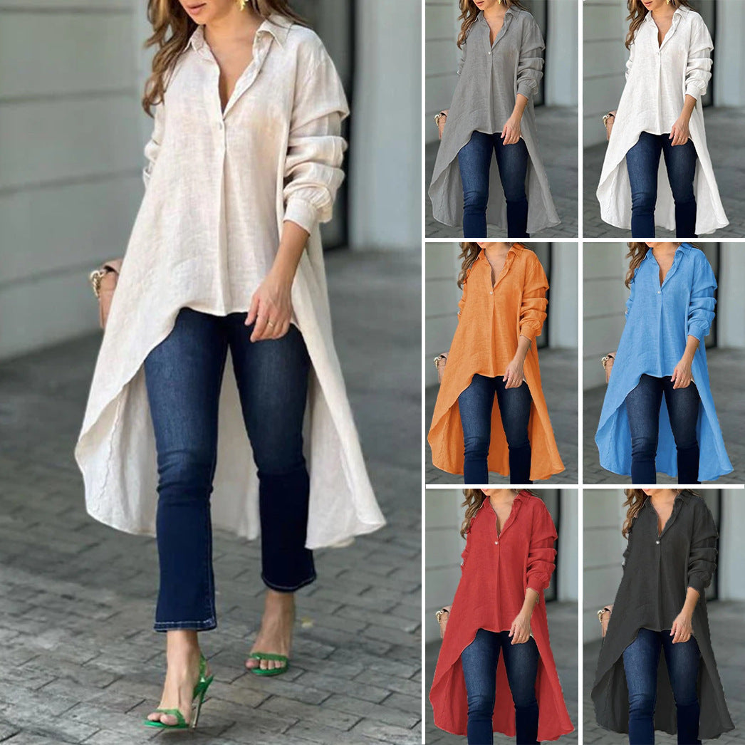 🍁New for autumn✨Nomenoy® Women's Elegant Long Lapel Shirt