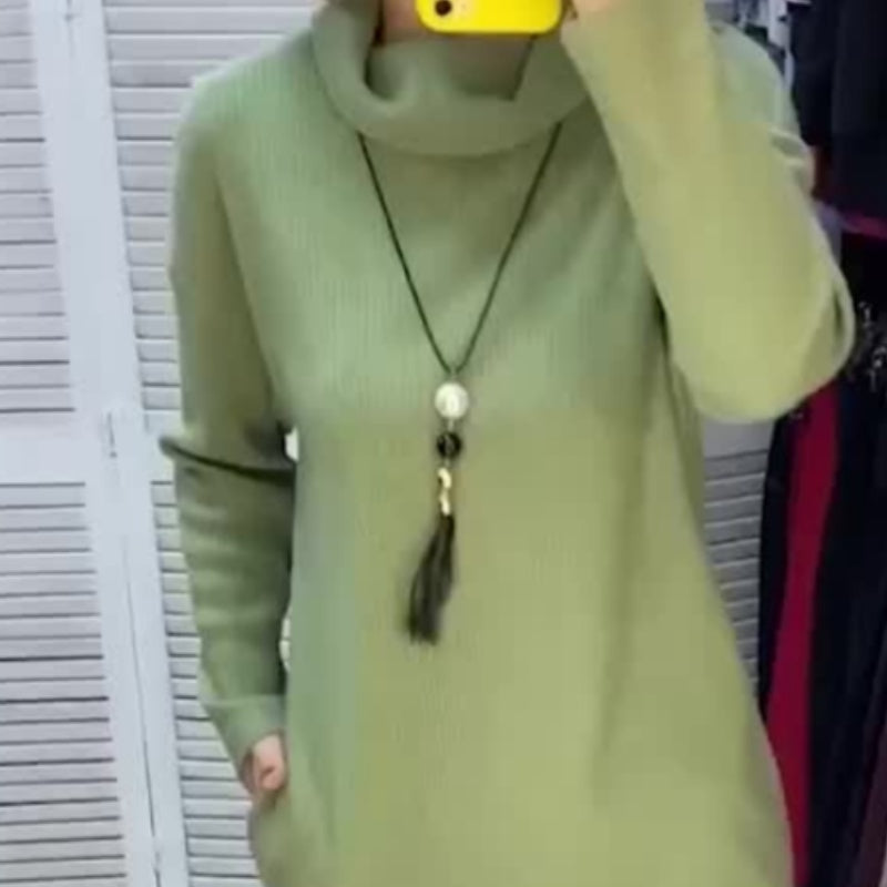 🍁New for autumn✨ Long Sleeve Split Pullover Dress